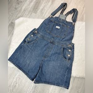 Levi's Blue Denim Short Overalls
